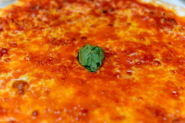 Pizza Margherita Close-up