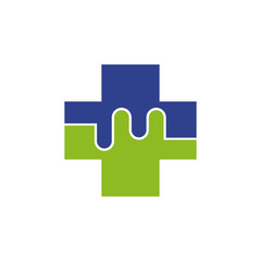 Medical icon logo design vector template
