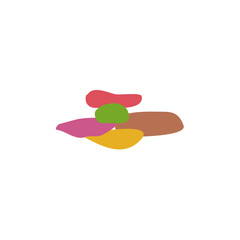 Pebbles icon logo design vector template