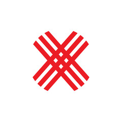 Obraz premium X letter logo design vector template