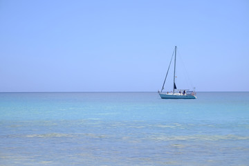 Sailboat in the sea.