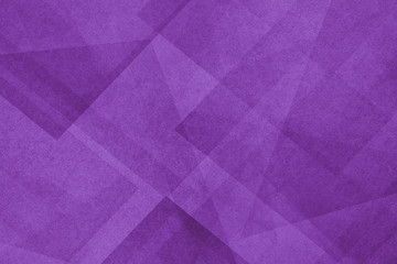 modern abstract purple background design with layers of textured transparent material in triangle diamond and squares shapes in random geometric pattern