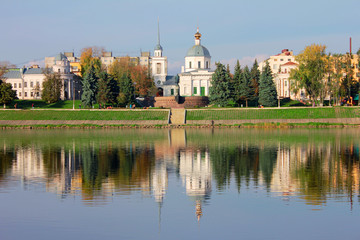 Fototapeta premium embankment in the center of Tver