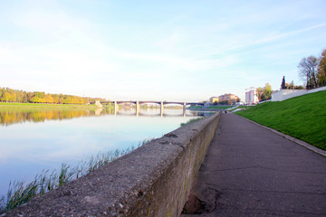Fototapeta premium embankment in the center of Tver
