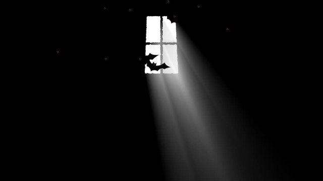 Bats Flying in a Haunted House Through a Beam of Light