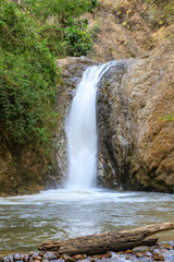 Fototapeta na wymiar Waterfall in Chae Son National Park, Lampang, Thailand