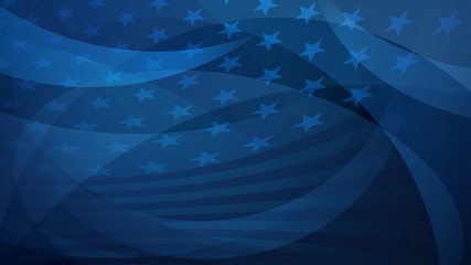 Independence day abstract background with elements of the american flag in red and blue colors