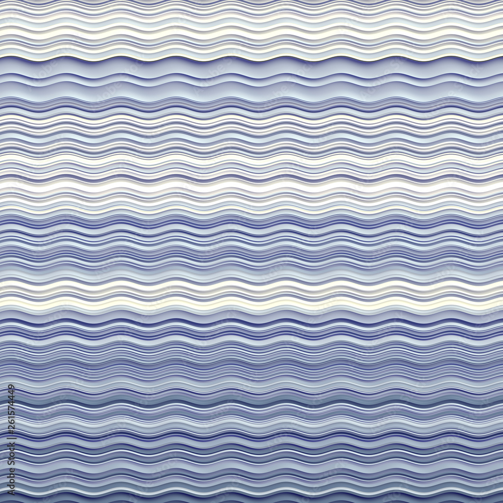 Aufkleber Colored Wavy Background. Dynamic Effect. Design Template. Modern Pattern. 3d rendering