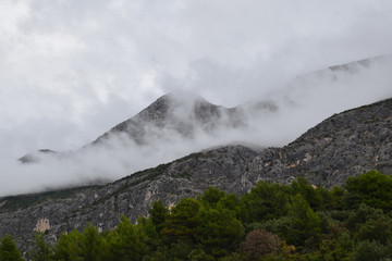 clouds and the mountain