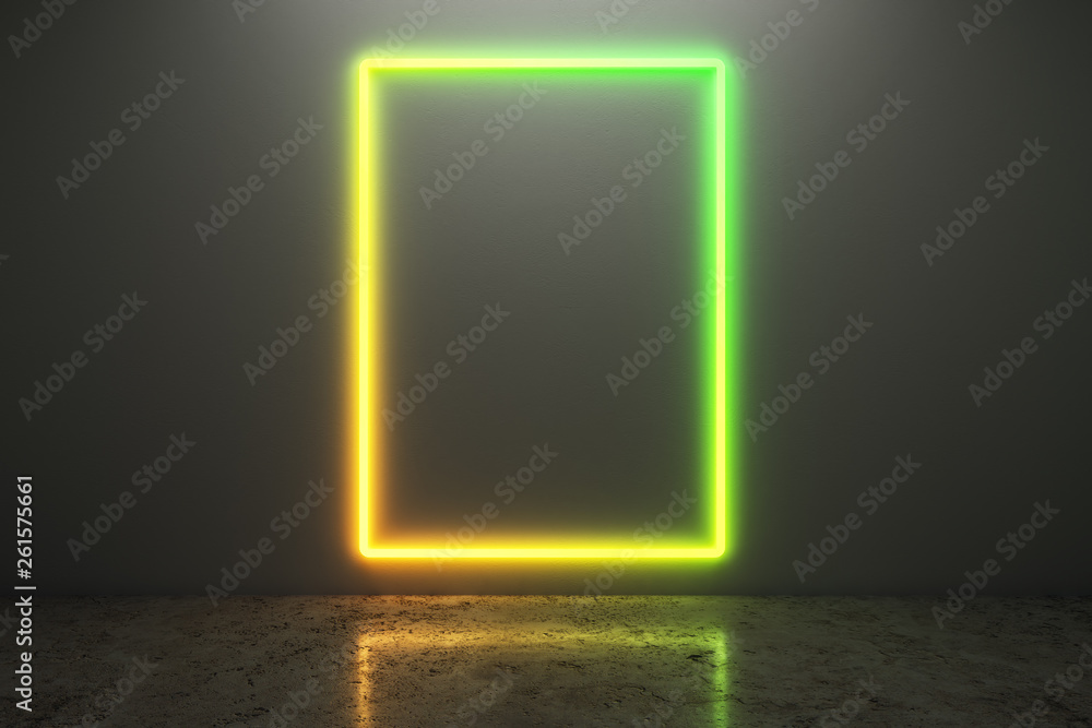 Wall mural glowing neon banner