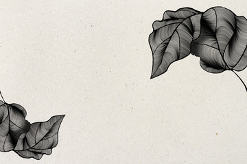 Creative white leaves wallpaper