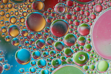 abstraction of oil drops on water