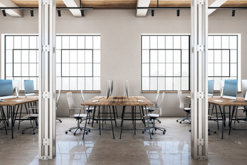Modern coworking office interior