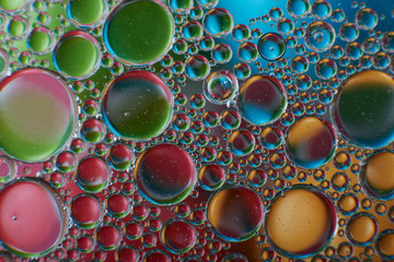 abstraction of oil drops on water
