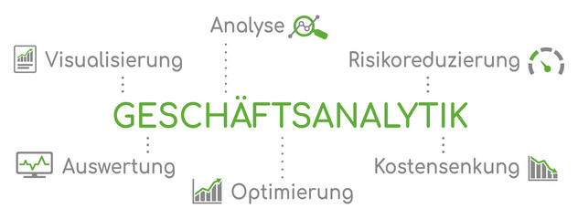 Geschäftsanalytik Infografik Grün