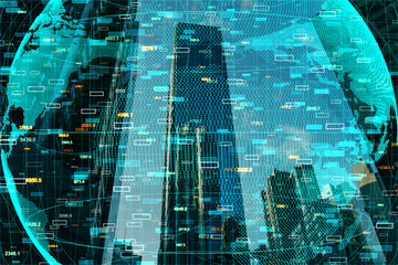 Global trade and analysis concept