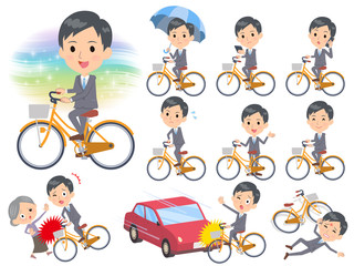 Gray Suit Businessman_city cycle