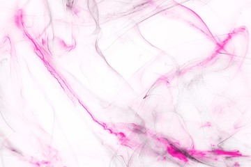 Isolated pink fog on the white background, smoky effect for photos and artworks. Overlay for photos.