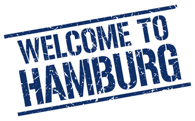 welcome to Hamburg stamp