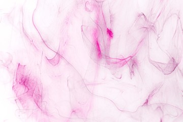 Isolated pink fog on the white background, smoky effect for photos and artworks. Overlay for photos.