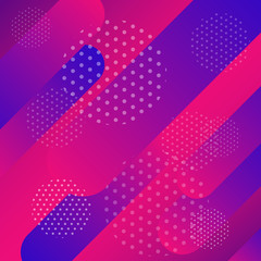 Abstract gradient background. Pattern of geometric diagonal shapes and circles