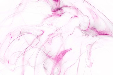 Isolated pink fog on the white background, smoky effect for photos and artworks. Overlay for photos.