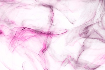 Obraz premium Isolated pink fog on the white background, smoky effect for photos and artworks. Overlay for photos.