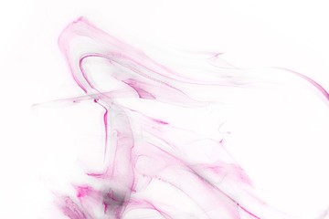 Obraz premium Isolated pink fog on the white background, smoky effect for photos and artworks. Overlay for photos.