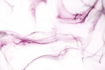 Isolated pink fog on the white background, smoky effect for photos and artworks. Overlay for photos.