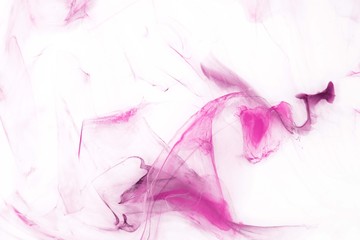 Isolated pink fog on the white background, smoky effect for photos and artworks. Overlay for photos.