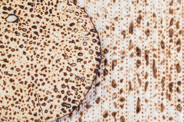Matzah. Jewish traditional Passover bread. Pesach celebration symbol.