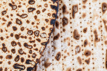 Matzah. Jewish traditional Passover bread. Pesach celebration symbol.