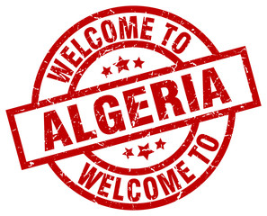 welcome to Algeria red stamp