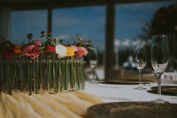 table with flowers