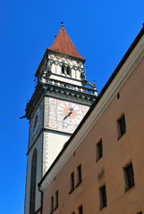 Fototapeta na wymiar The view of the historical center of Passau, Bavaria, Germany