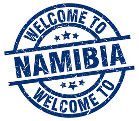 welcome to Namibia blue stamp