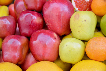 apples and vegetables background