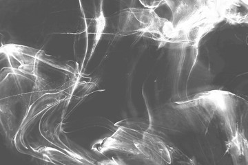 Isolated gray fog on the white background, smoky effect for photos and artworks. Overlay for photos.