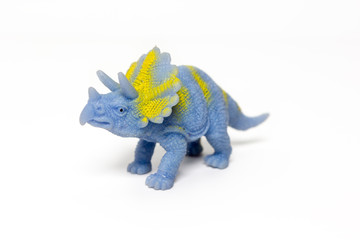 Dinosaur toy on white background