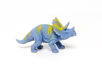 Dinosaur toy on white background