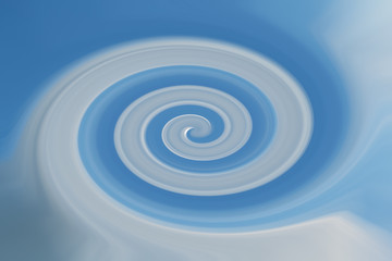 Fototapeta premium Beautiful clouds - feathers against the blue sky, consecrated by the sun, background for design.