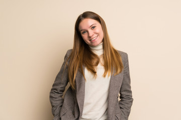 Obraz premium Young business woman smiling