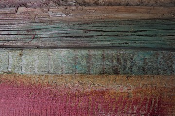 old colourful wood wall of the country house