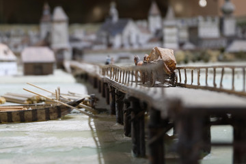 FUHRWERK UND BRÜCKE . ANNO DAZUMAL