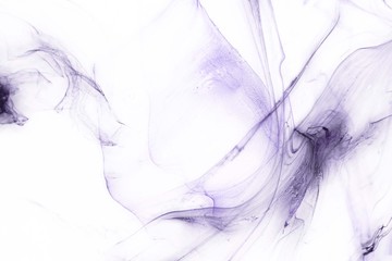 Isolated violet fog on the white background, smoky effect for photos and artworks. Overlay for photos.