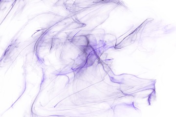 Isolated violet fog on the white background, smoky effect for photos and artworks. Overlay for photos.