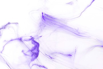 Fototapeta premium Isolated violet fog on the white background, smoky effect for photos and artworks. Overlay for photos.