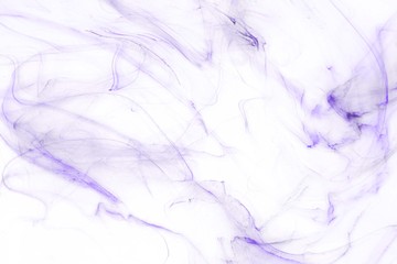Isolated violet fog on the white background, smoky effect for photos and artworks. Overlay for photos.