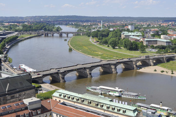Elbe river in Dresden, Germany