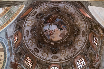 Fototapeta na wymiar Mosaics in the Basilica of San Vitale in Ravenna